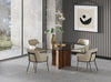 Kaye Modern Walnut + Glass 71" Round Dining Table
