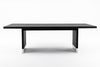 Kenda Modern Black Ash + Stainless Steel Dining Table