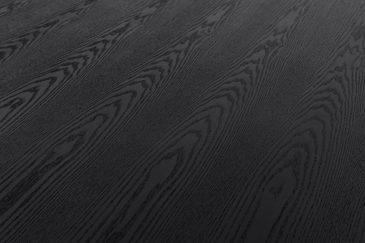 Kenda Modern Black Ash + Stainless Steel Dining Table