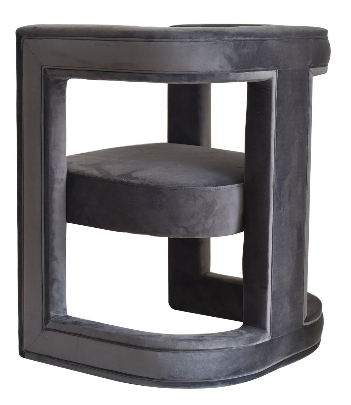 Kendra Dark Grey Fabric Accent Chair