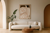 Khan Modern 4-Seater Off White Fabric Sofa