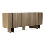 Kiefer Modern Faux Travertine Ceramic + Bronze Buffet