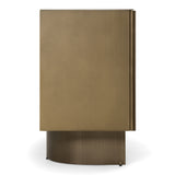 Kiefer Modern Faux Travertine Ceramic + Bronze Buffet