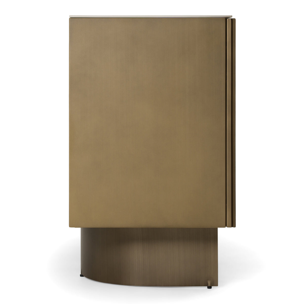 Kiefer Modern Faux Travertine Ceramic + Bronze Buffet