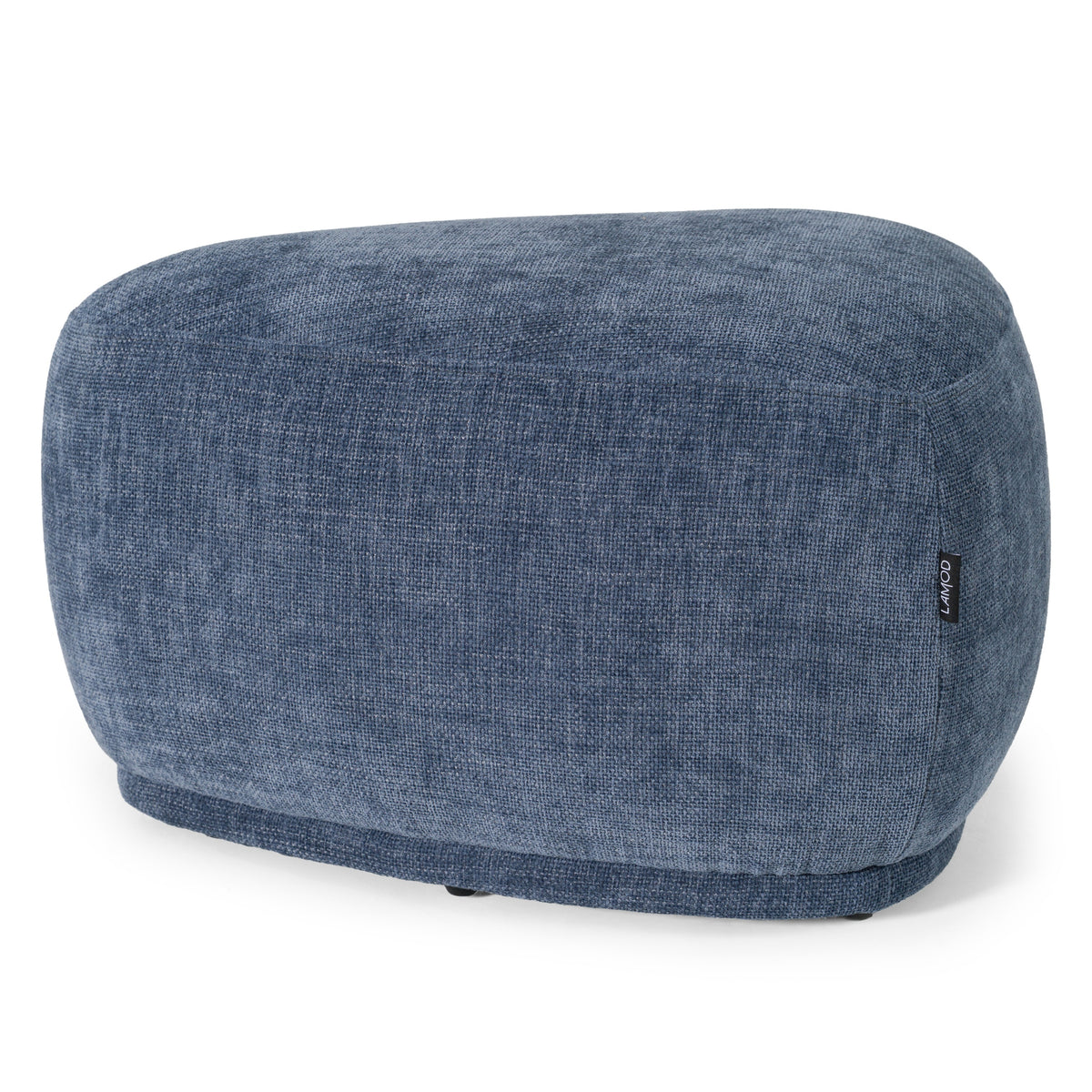 Kinsey Modern Blue Small River Rock Ottoman