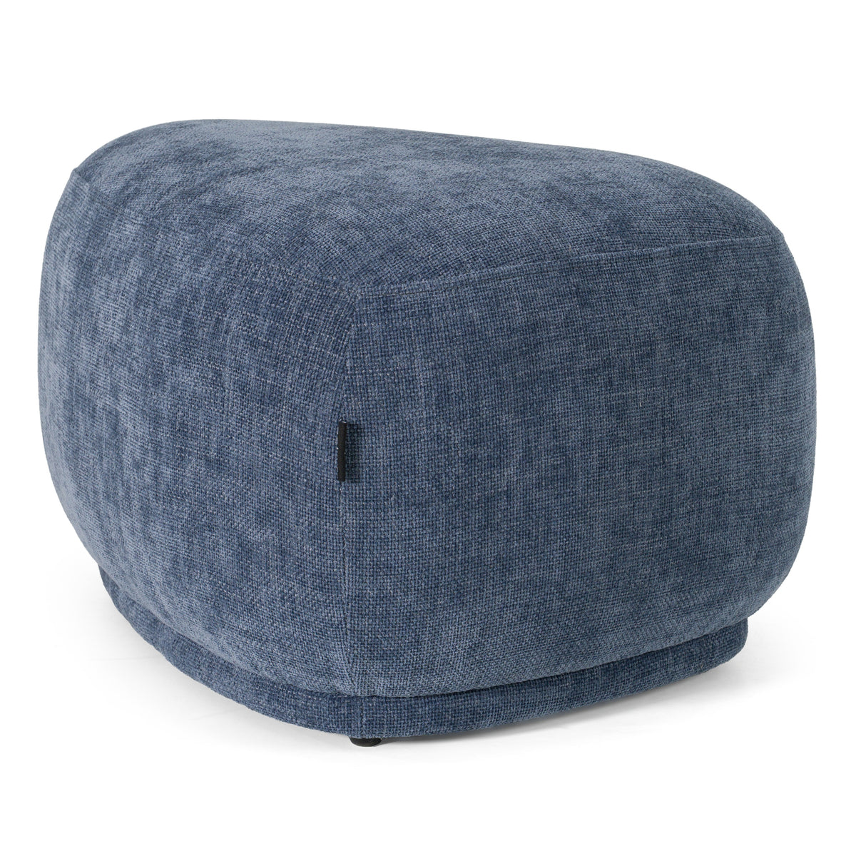 Kinsey Modern Blue Small River Rock Ottoman