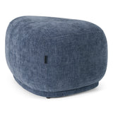 Kinsey Modern Blue Small River Rock Ottoman