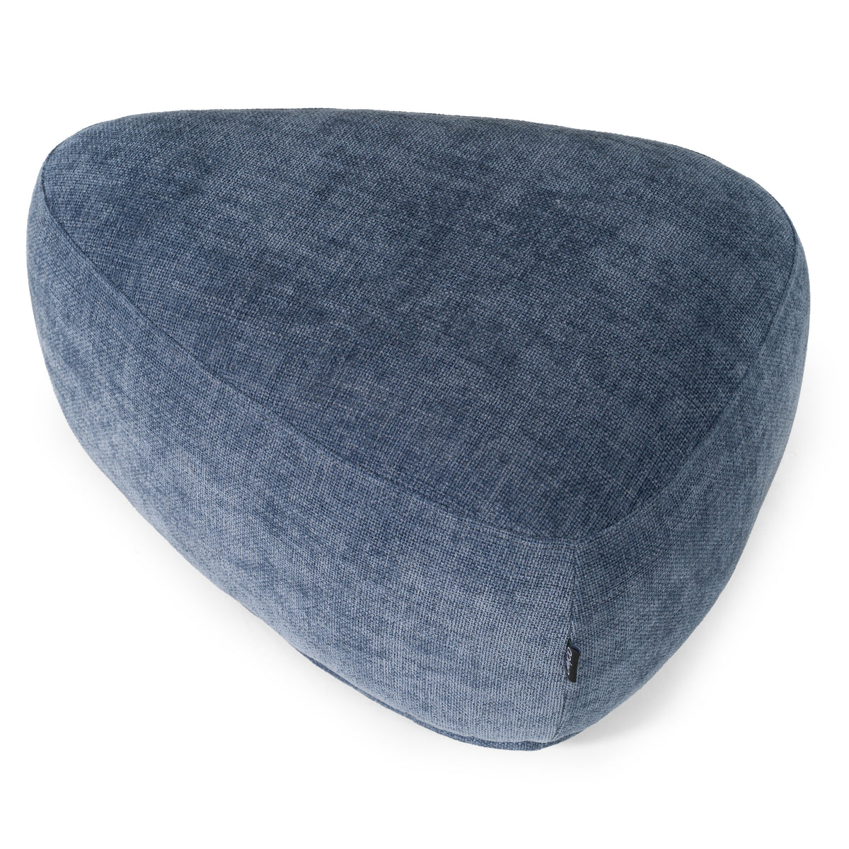 Kinsey Modern Blue Small River Rock Ottoman