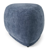Kinsey Modern Blue Small River Rock Ottoman