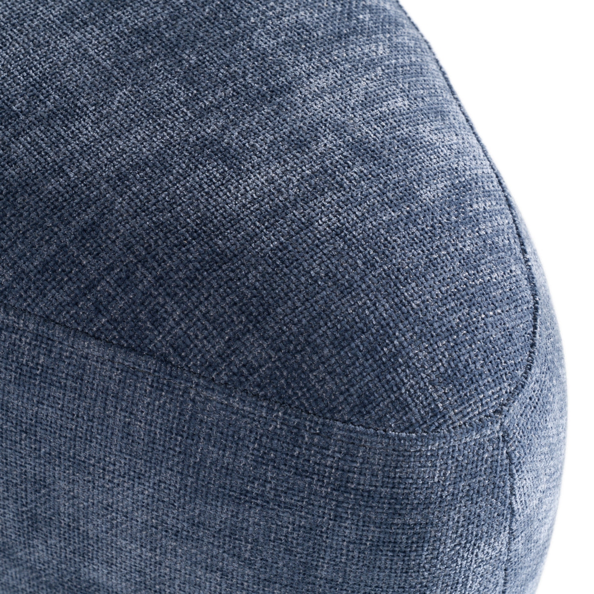 Kinsey Modern Blue Small River Rock Ottoman
