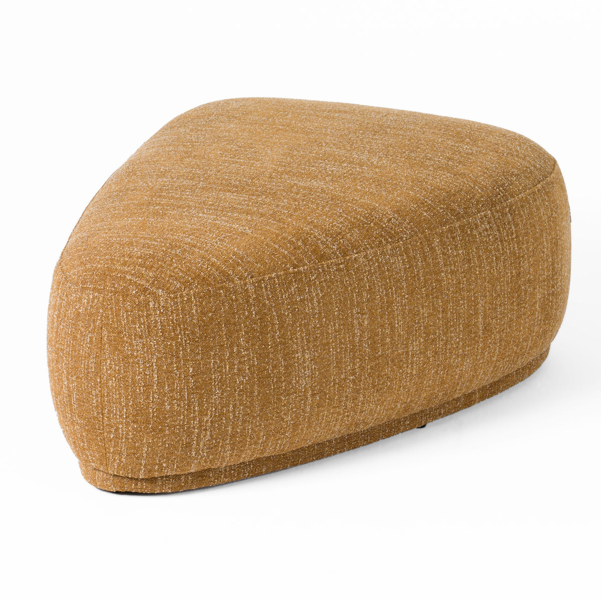 Kinsey Modern Mustard Large River Rock Ottoman
