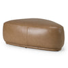 Kinsey Modern Tan Leather Large River Rock Ottoman