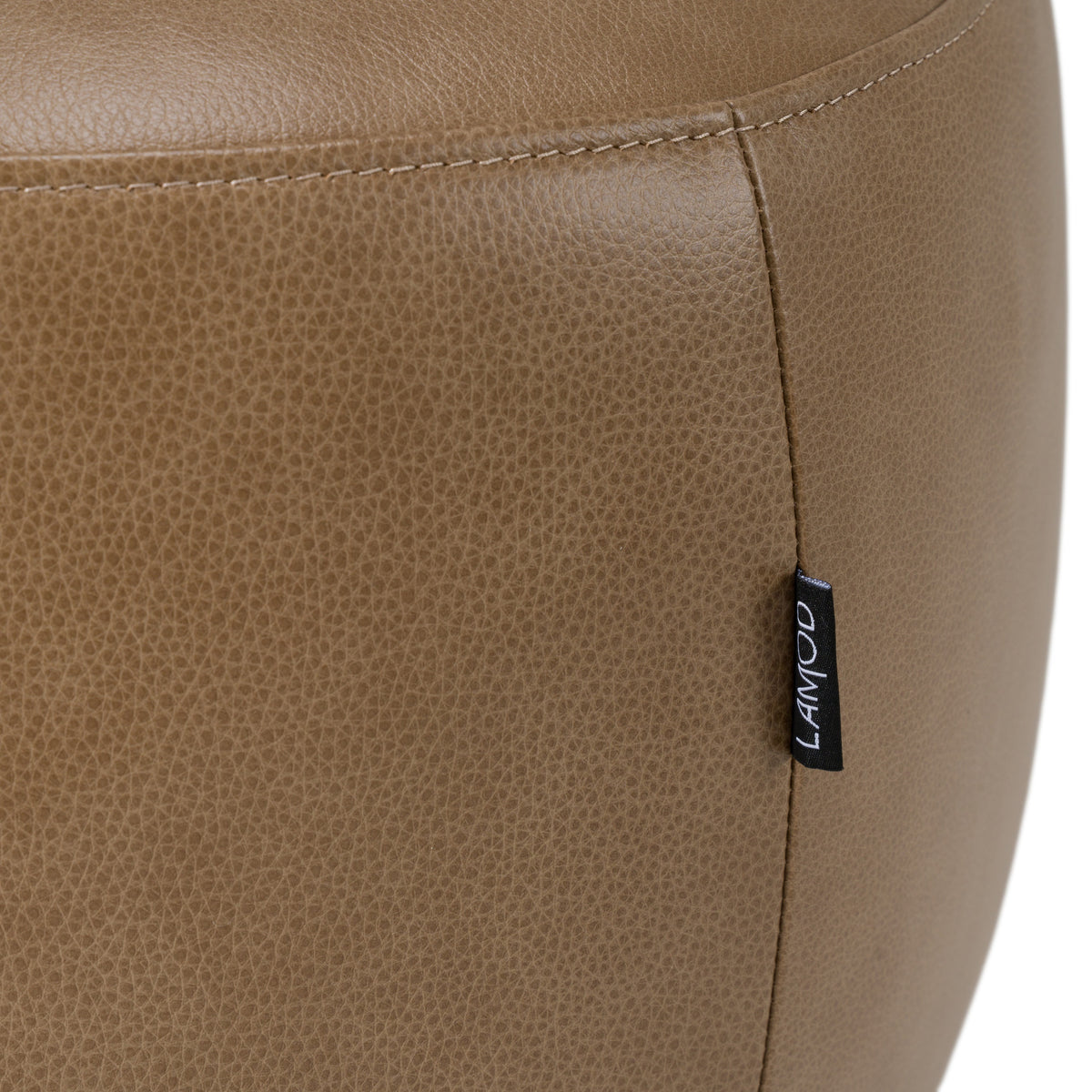 Kinsey Modern Tan Leather Large River Rock Ottoman
