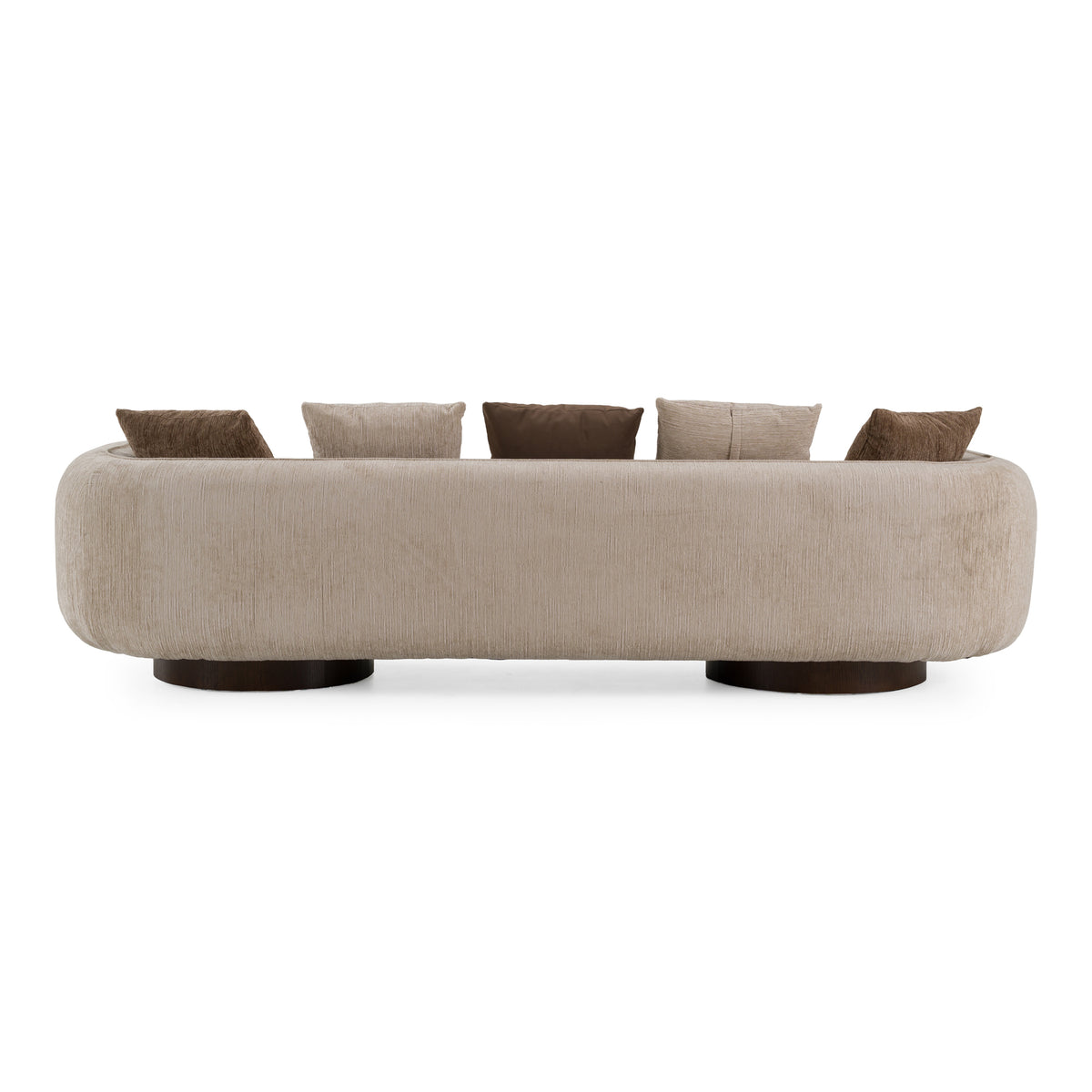 Kiran Modern Beige + Brown Fabric Sofa