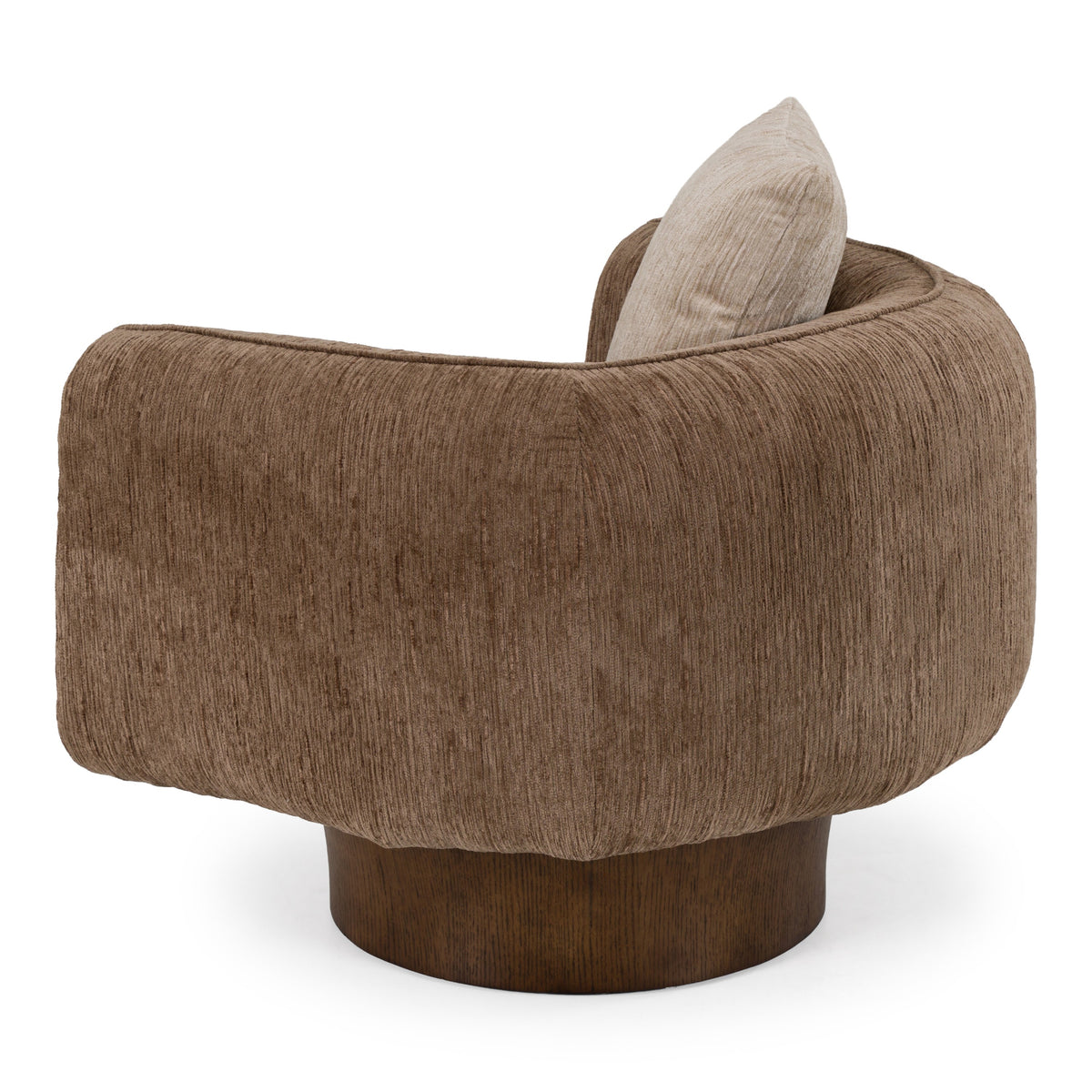 Kiran Modern Brown + Beige Swivel Accent Chair