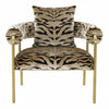 Kola Gold Zebra Print Accent Chair