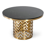 Kowal Glam Black Marble Dining Table