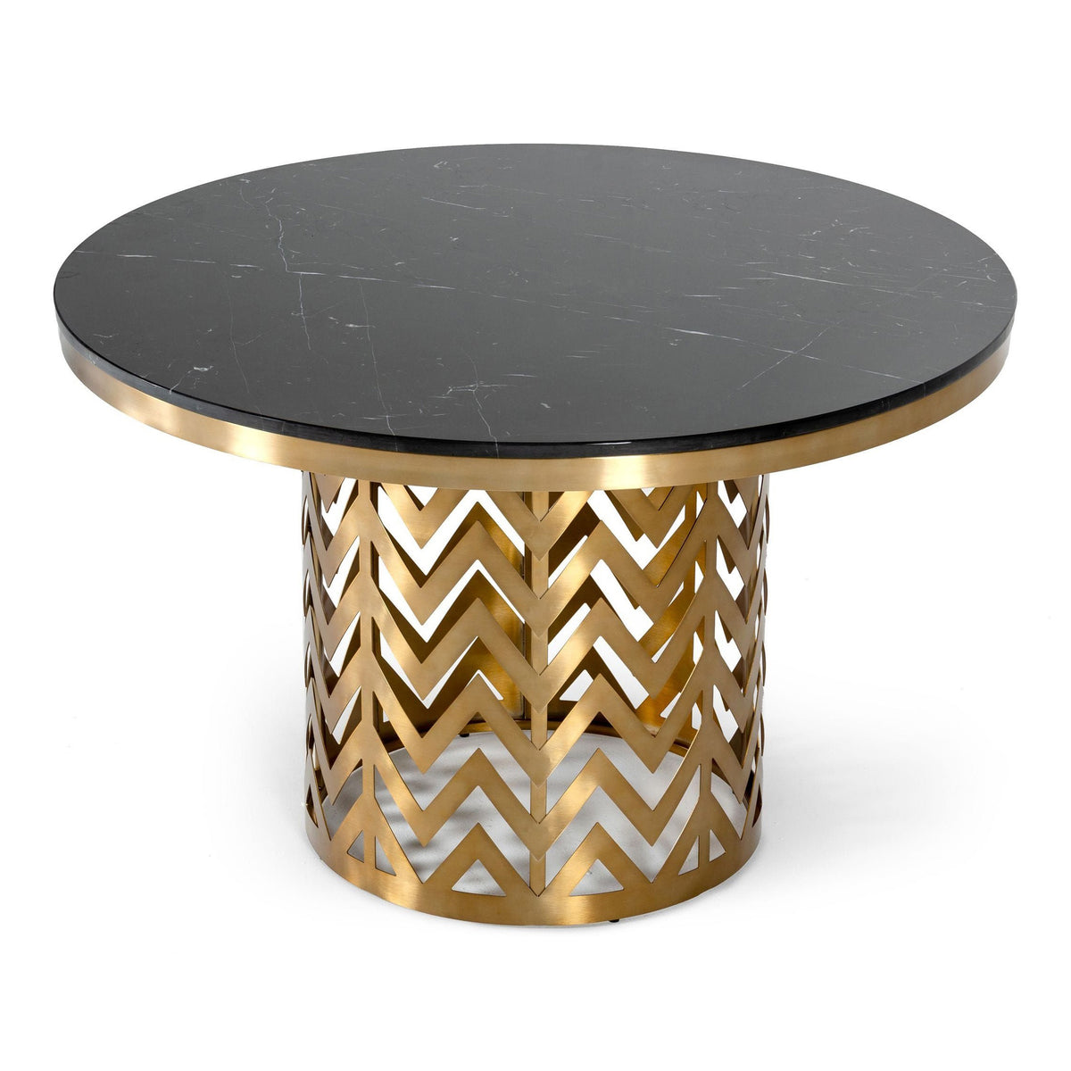 Kowal Glam Black Marble Dining Table