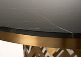 Kowal Glam Black Marble Dining Table