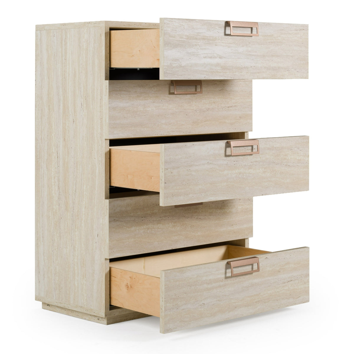 Lago Modern Faux Travertine Chest
