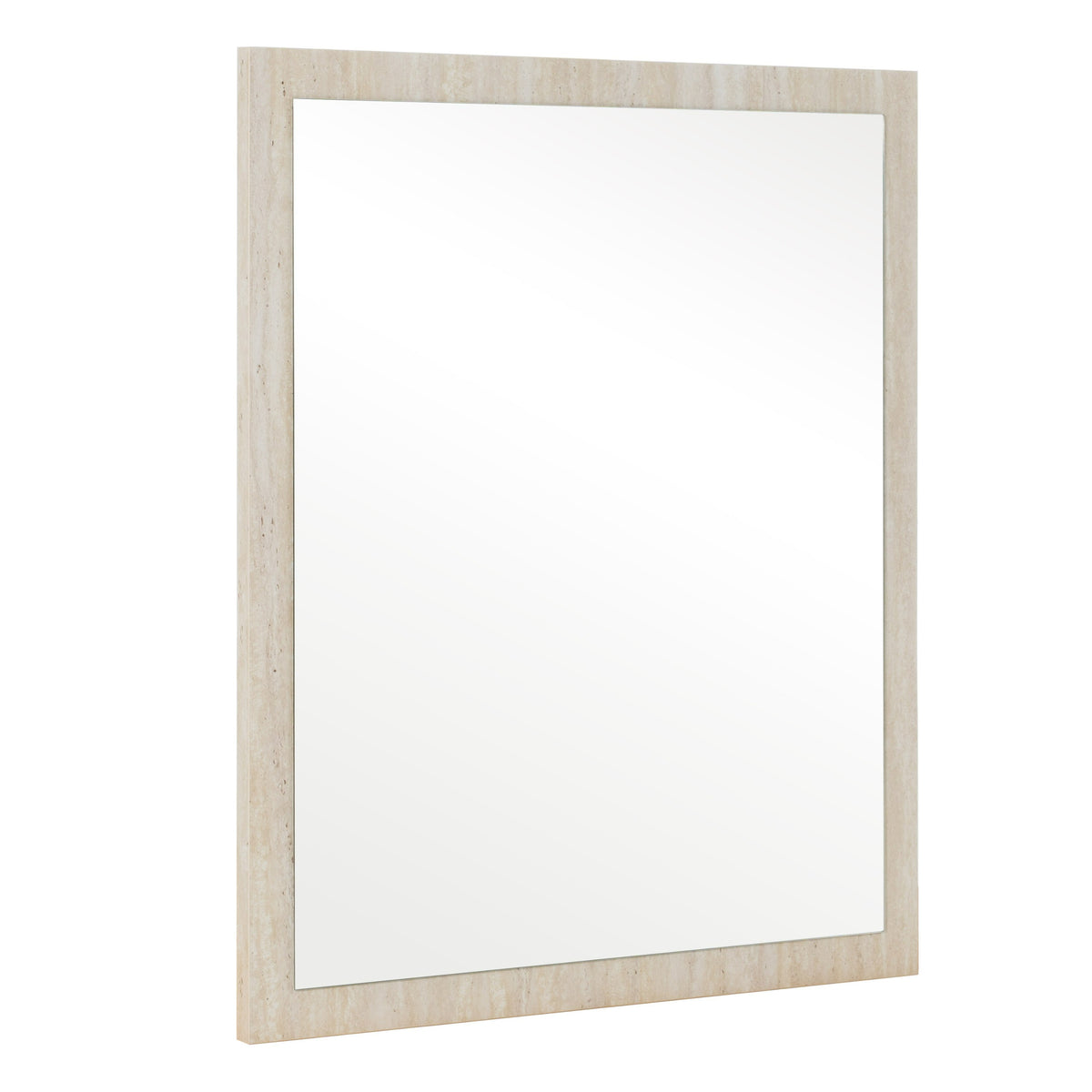 Lago Modern Faux Travertine Mirror