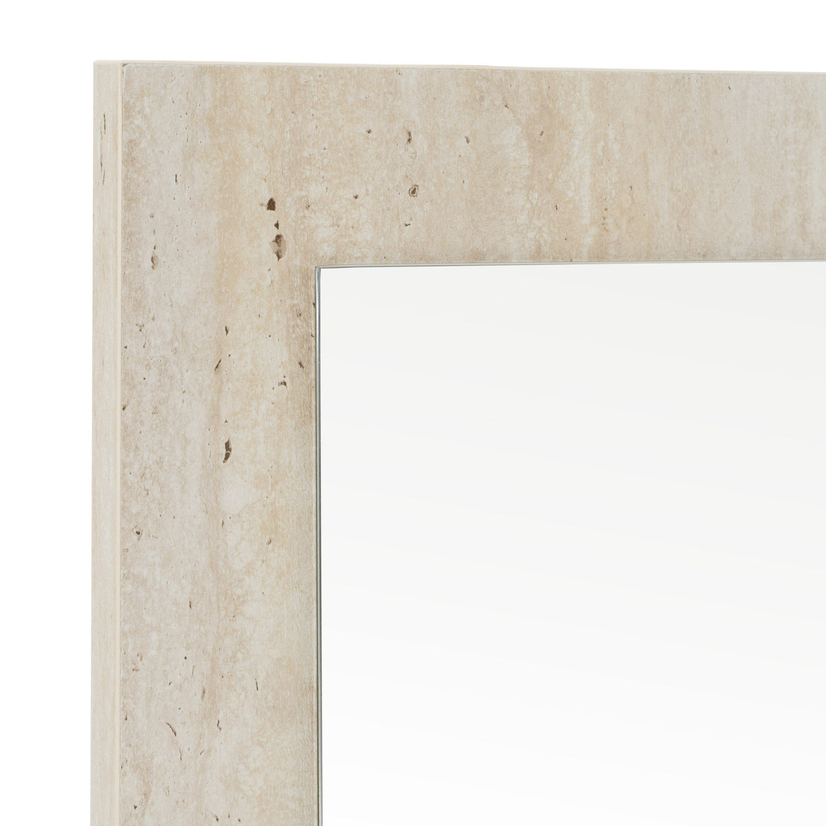 Lago Modern Faux Travertine Mirror