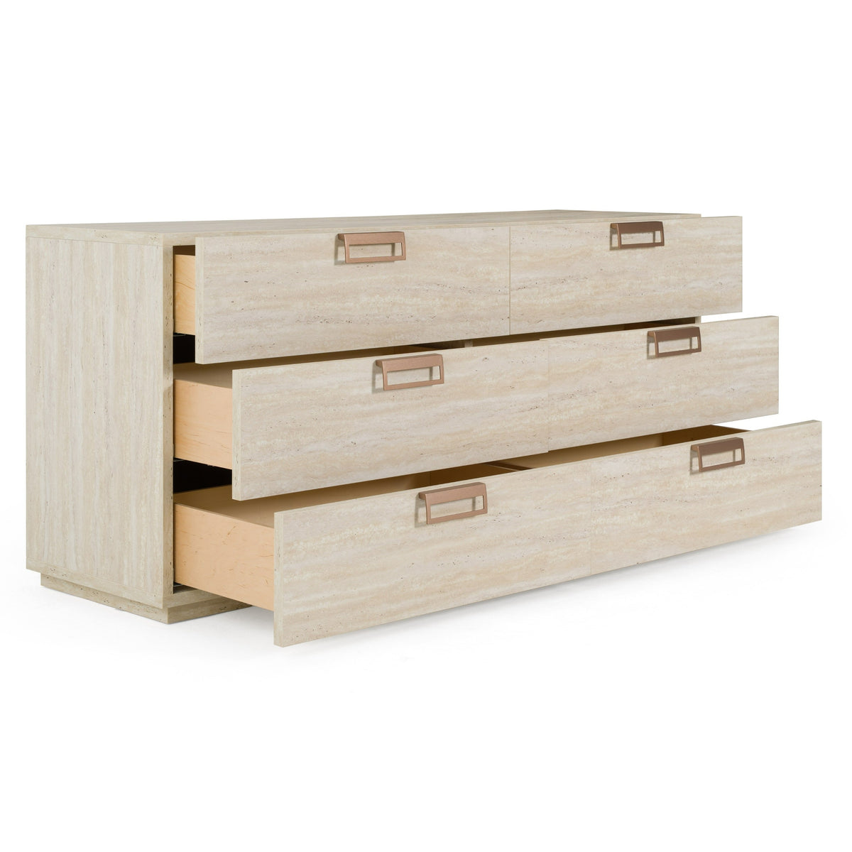 Lago Modern Faux Travertine Dresser