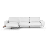 Villeneuve Modern White Italian Left Facing Sectional Sofa