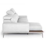 Villeneuve Modern White Italian Left Facing Sectional Sofa