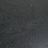 Lander Modern Mid Century Black Oak Round Dining Table