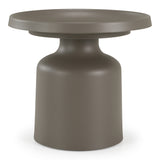 Lanuza Outdoor Taupe End Table