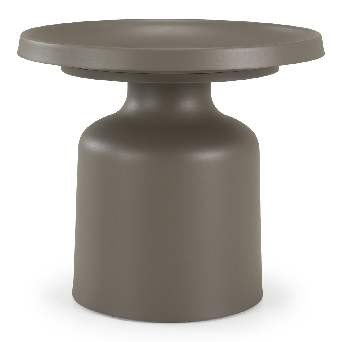 Lanuza Outdoor Taupe End Table