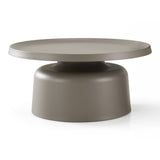 Lanuza Outdoor Taupe End Coffee Table