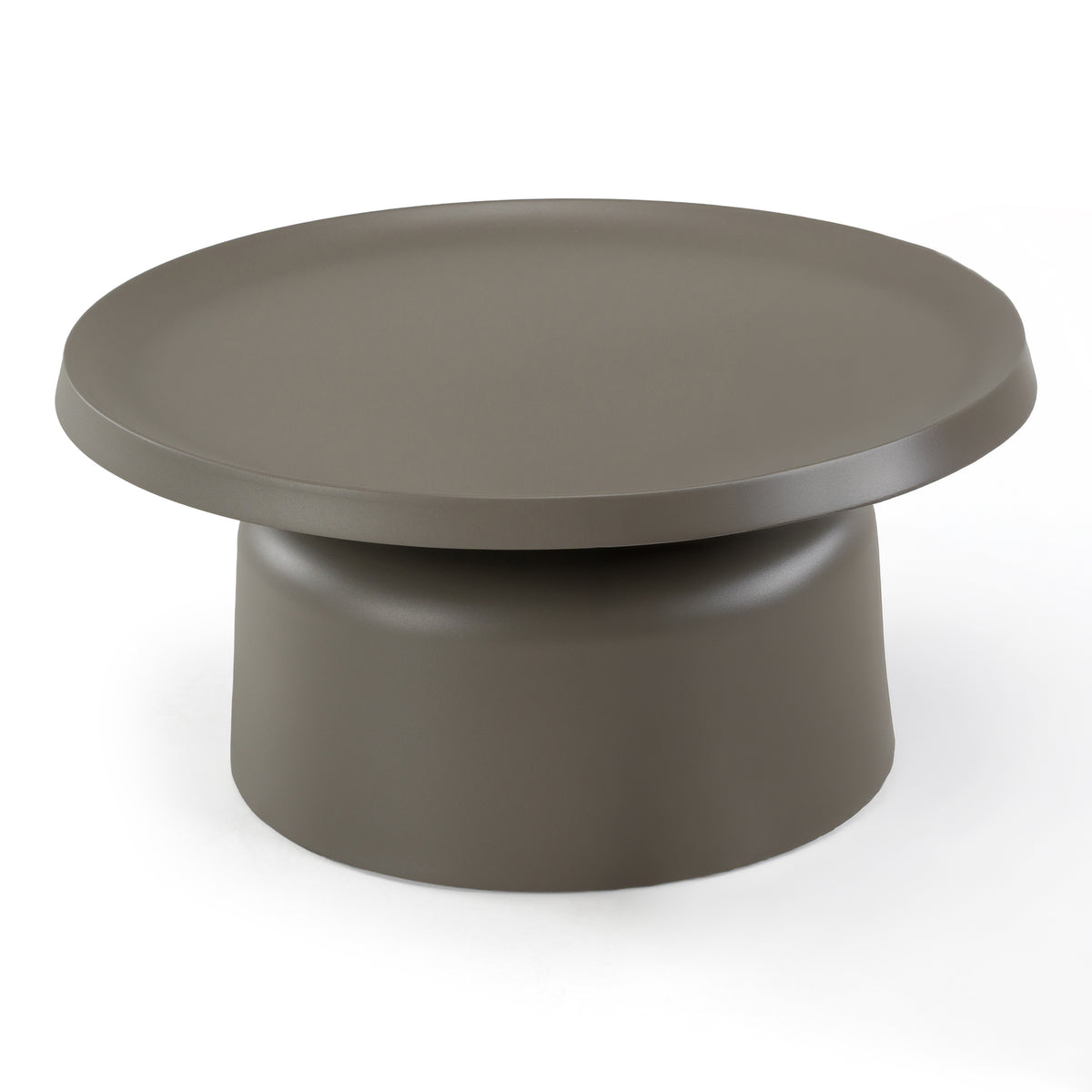 Lanuza Outdoor Taupe End Coffee Table
