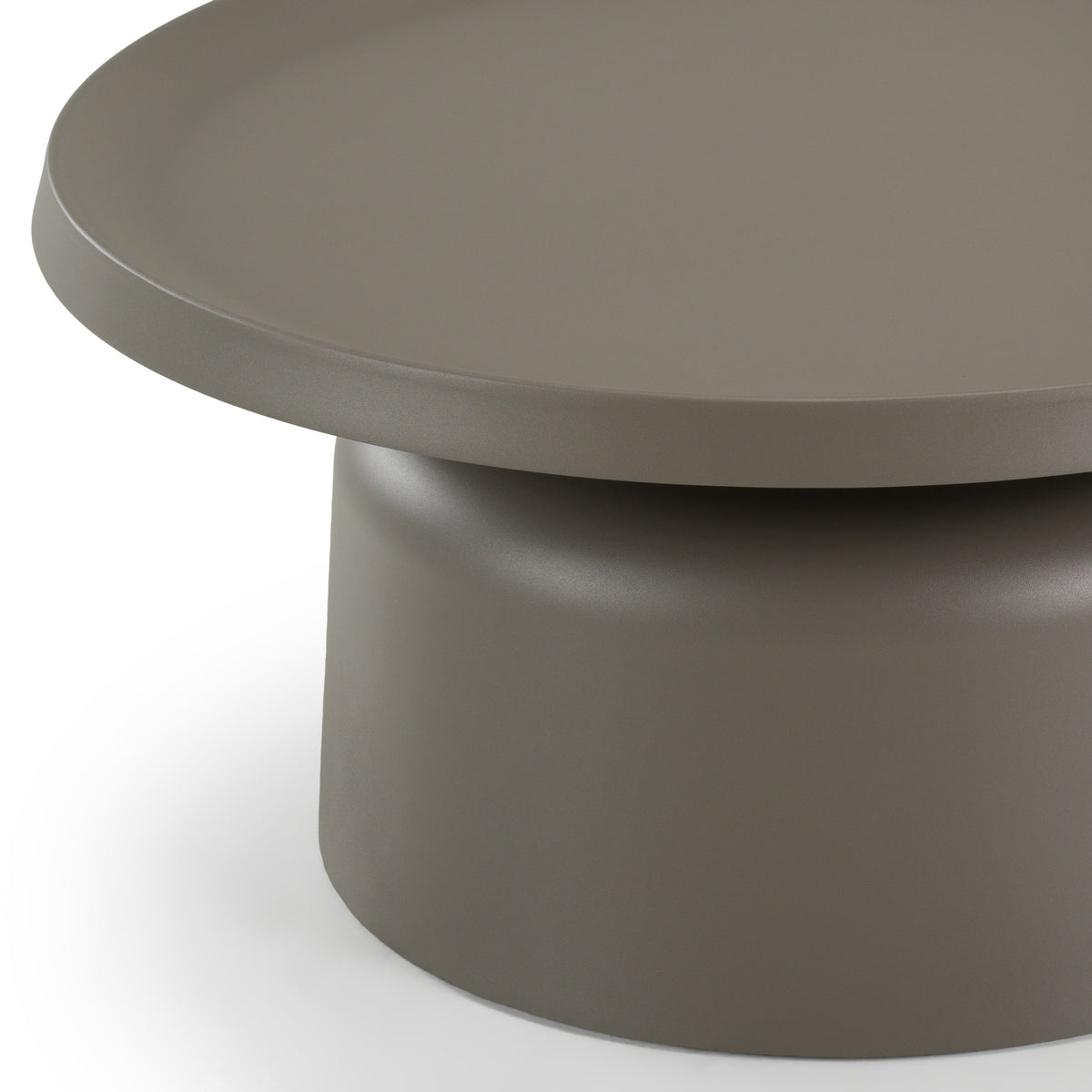 Lanuza Outdoor Taupe End Coffee Table