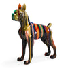 Large Dog Black + Multi-Color Sculpture