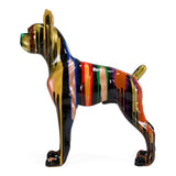 Large Dog Black + Multi-Color Sculpture