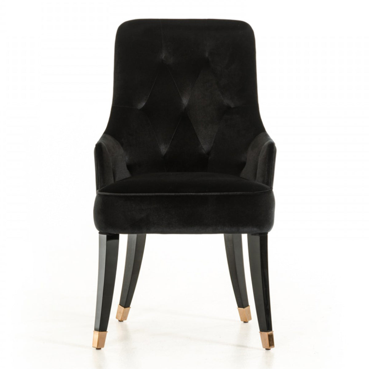 Larissa Modern Black Fabric Dining Chair
