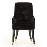Larissa Modern Black Fabric Dining Chair