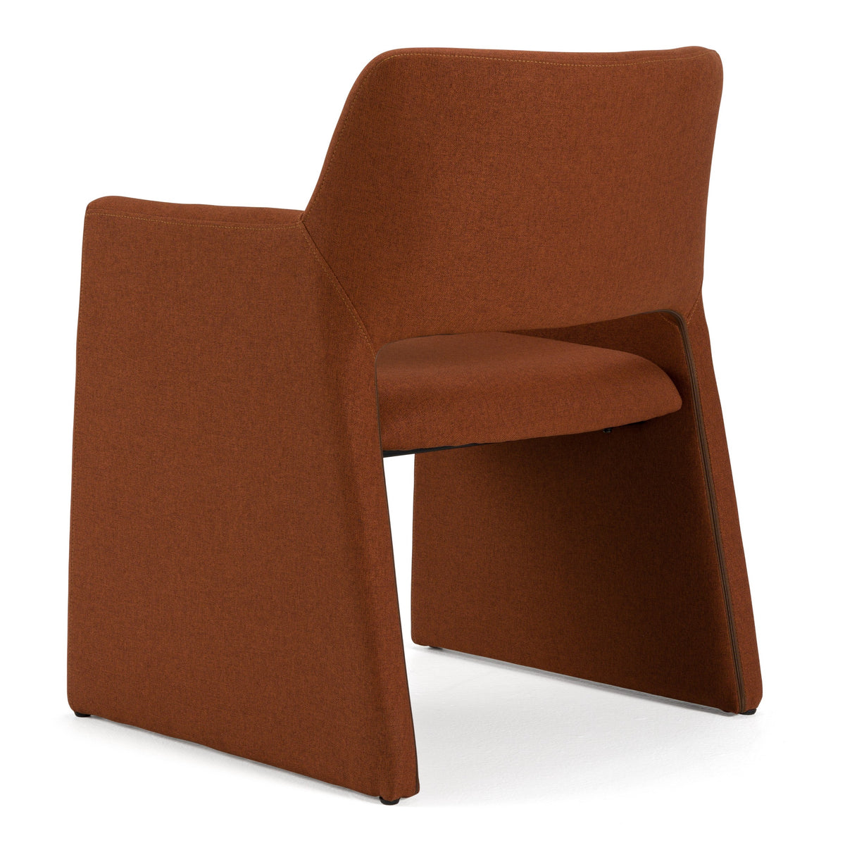 Lasara Modern Rust Fabric Dining Chair