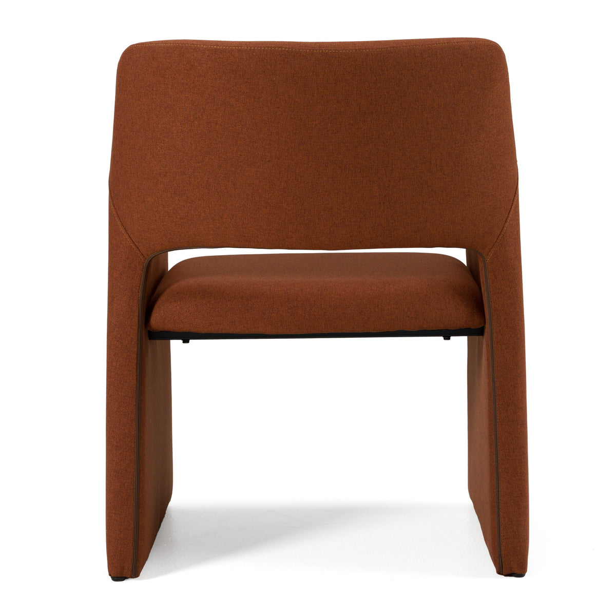 Lasara Modern Rust Fabric Dining Chair