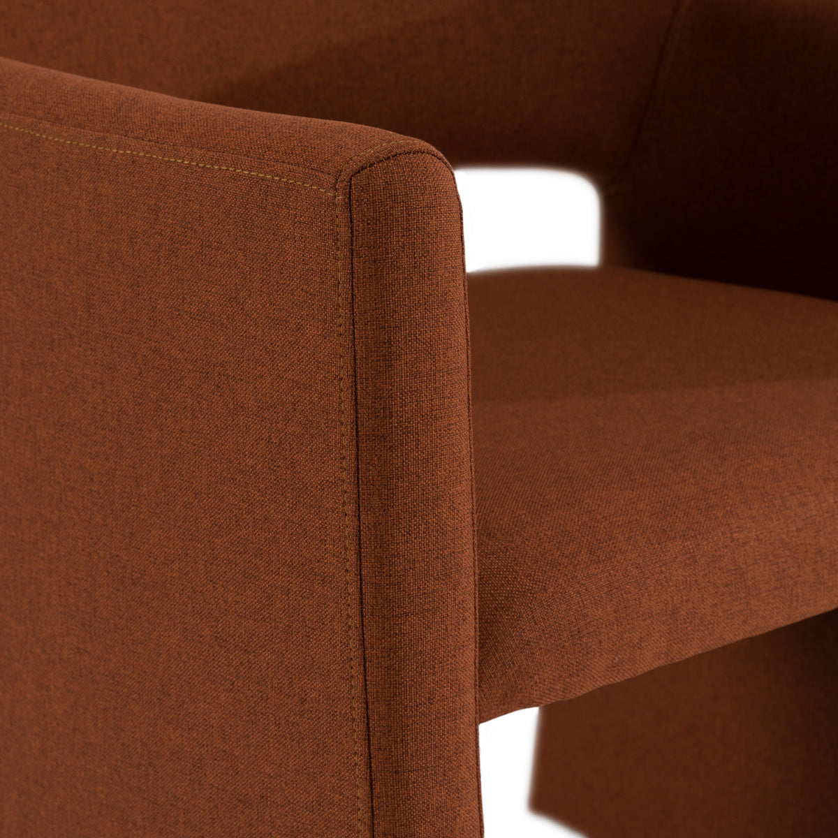 Lasara Modern Rust Fabric Dining Chair