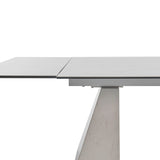 Latrobe Modern White Ceramic Quartz 118" Extendable Dining Table