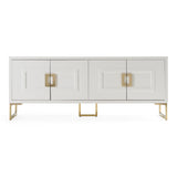 Leah Contemporary White High Gloss & Champagne Gold Buffet