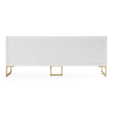 Leah Contemporary White High Gloss & Champagne Gold Buffet