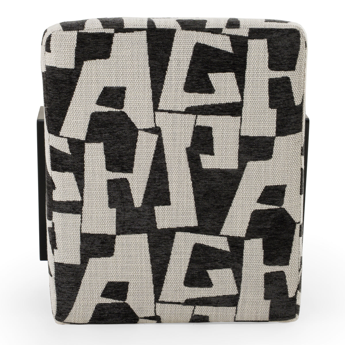 Leana Modern Black & White Fabric Accent Chair