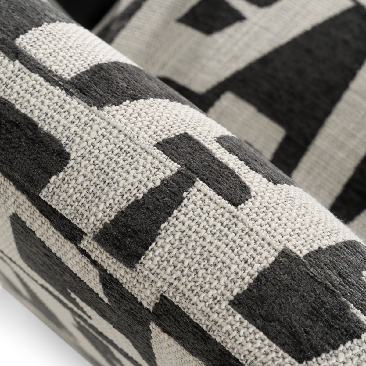 Leana Modern Black & White Fabric Accent Chair