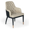 Leeds Glam Beige and Black Dining Chair