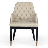 Leeds Glam Beige and Black Dining Chair