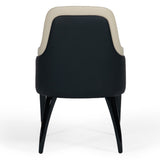 Leeds Glam Beige and Black Dining Chair
